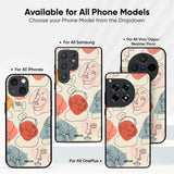 Abstract Faces Glass Case