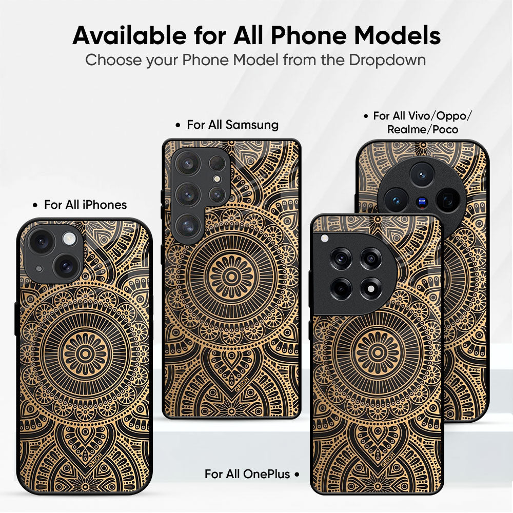 Luxury Mandala Glass Case