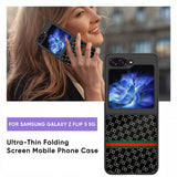 Branded Texture Glass Case for Samsung Galaxy Z Flip5 5G