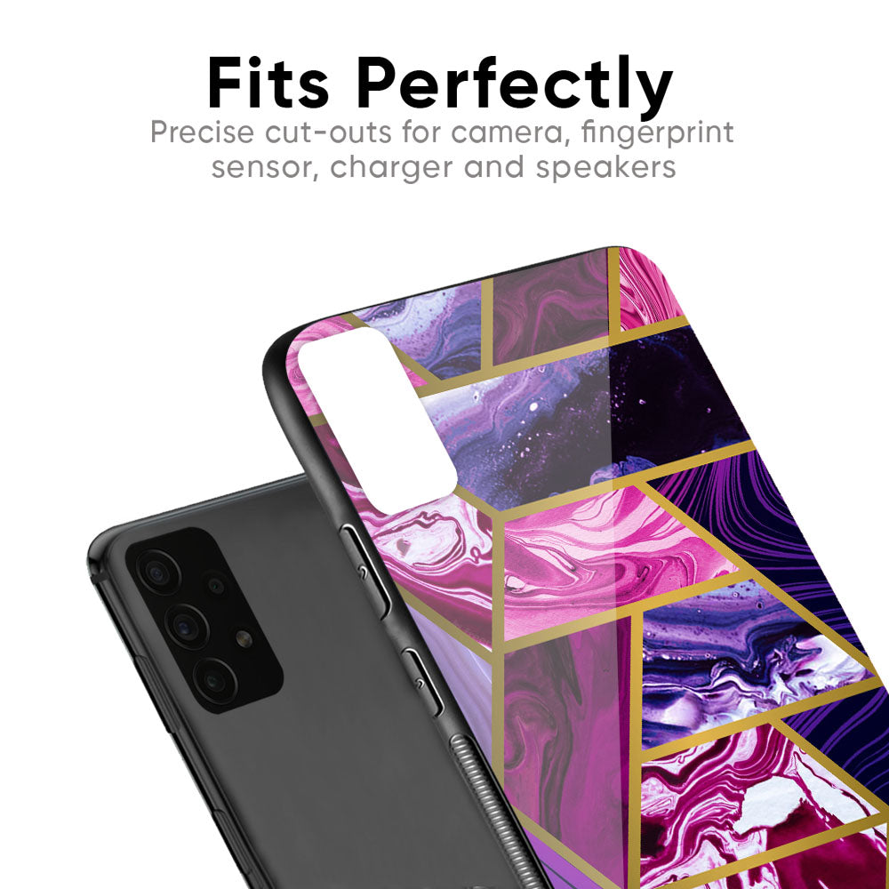 Electroplated Geometric Marble Glass Case for Google Pixel 10 Pro XL 5G