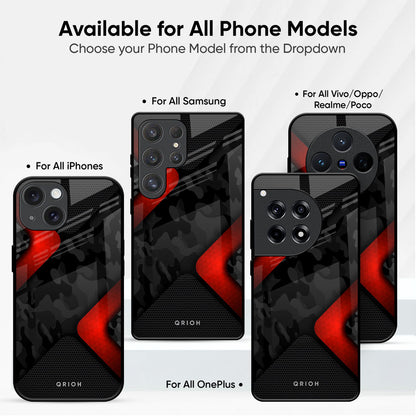 Modern Camo Abstract Glass Case