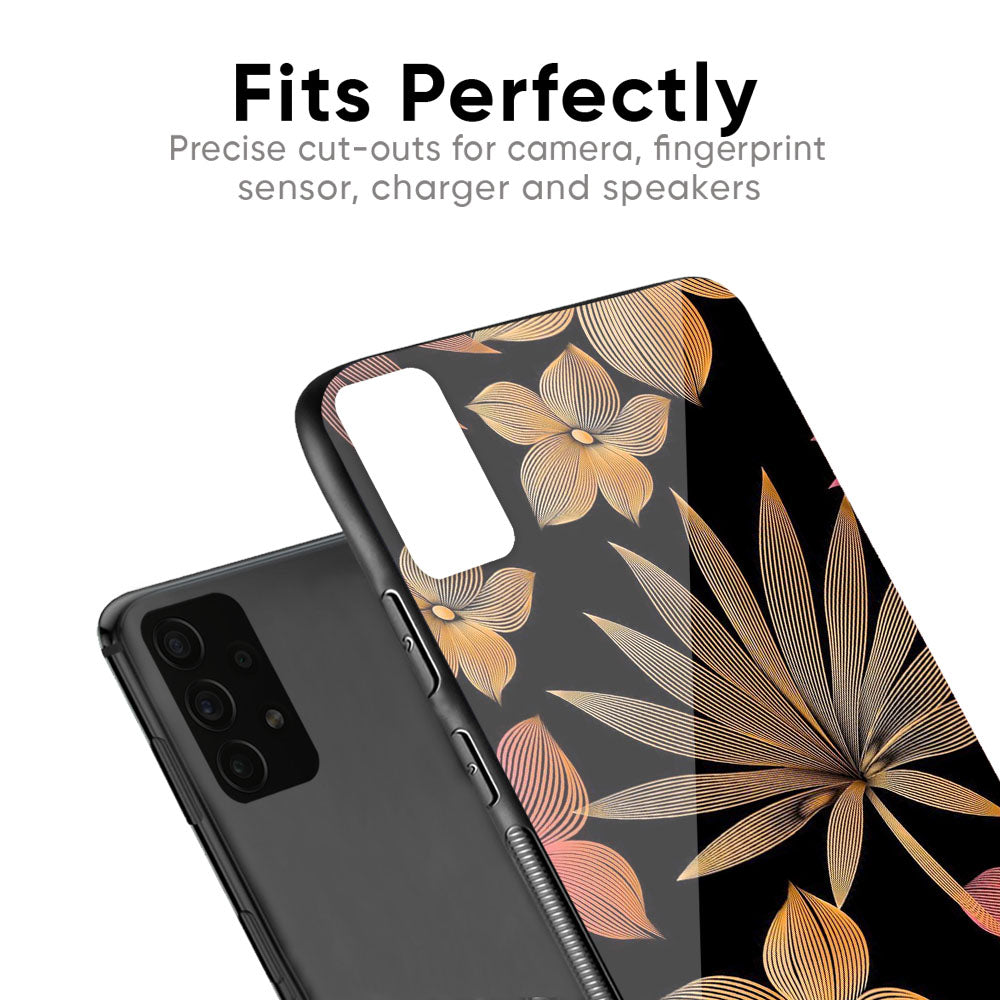 Lines Pattern Flowers Glass Case for Google Pixel 10 5G
