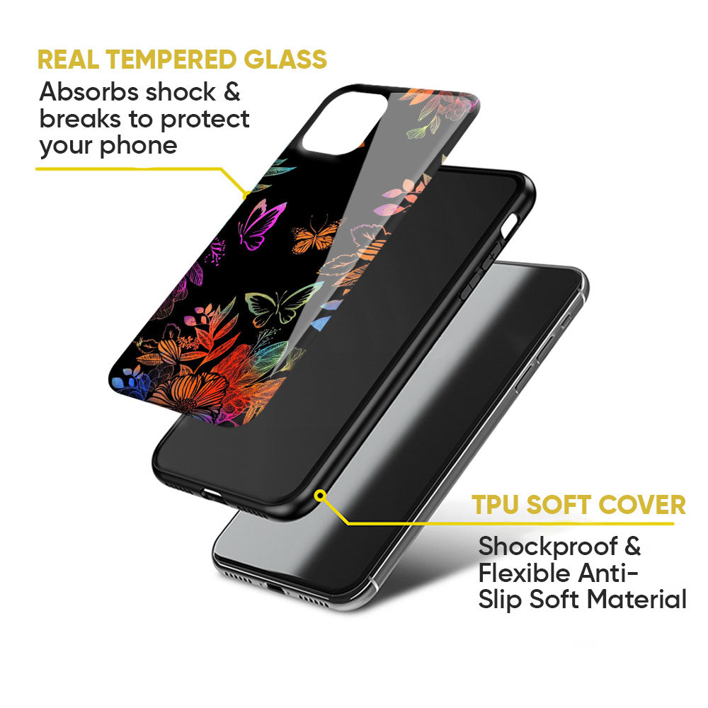 Rainbow Butterfly Glass Case for Google Pixel 8A