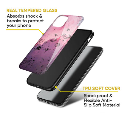 Space Doodles Glass Case for Google Pixel 8A