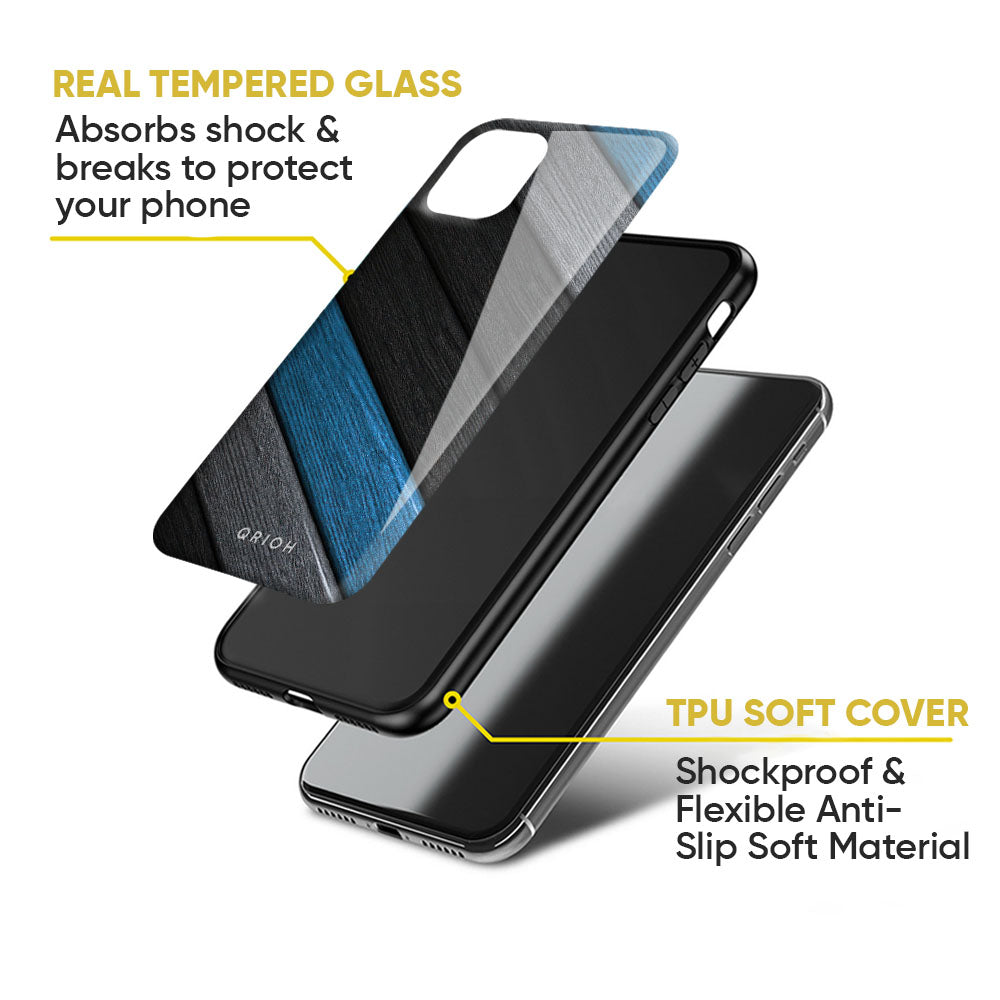 Multicolor Wooden Effect Glass Case for Google Pixel 8A