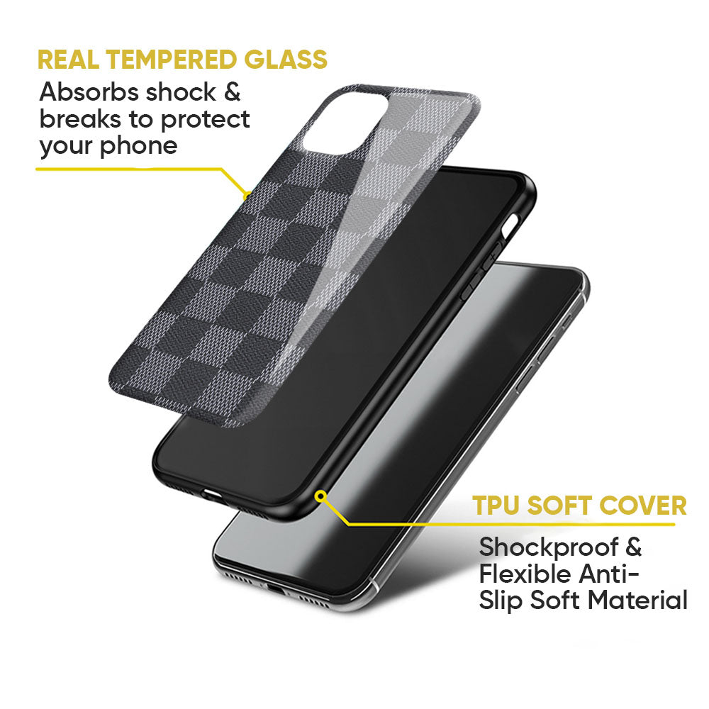 Grey Block Glass Case for Google Pixel 8A