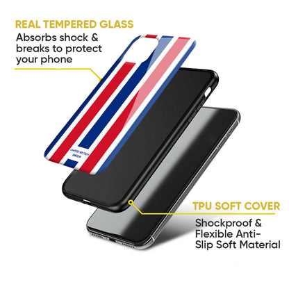 Tricolor Flag Glass Case for Google Pixel 8A
