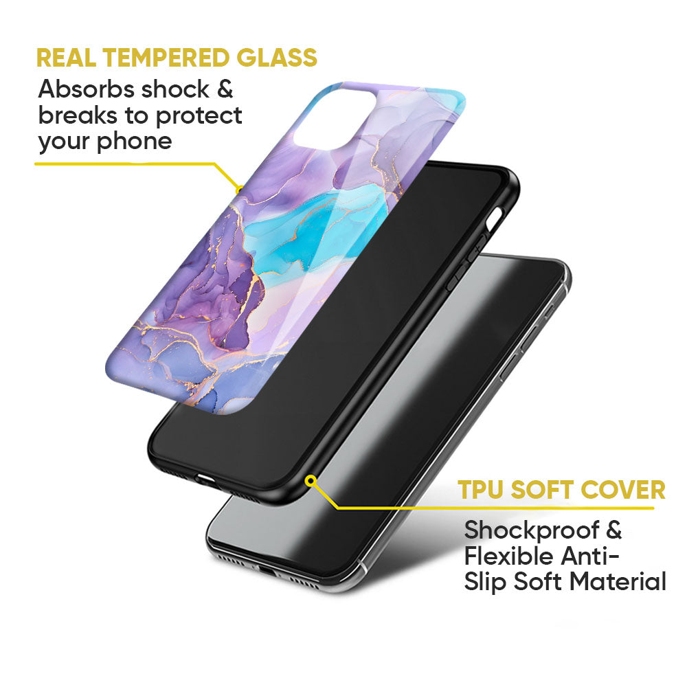 Alcohol ink Marble Glass Case for Google Pixel 8 Pro
