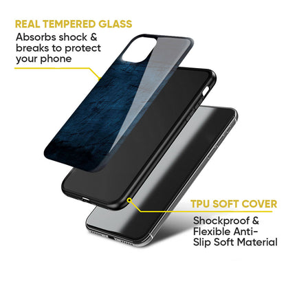 Dark Blue Grungy Glass Case for Google Pixel 8A