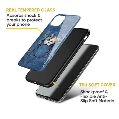 Kitty In Pocket Glass Case for Google Pixel 8 Pro