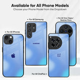 Vibrant Blue Texture Glass Case