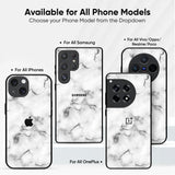 Satin White Marble Glass Case