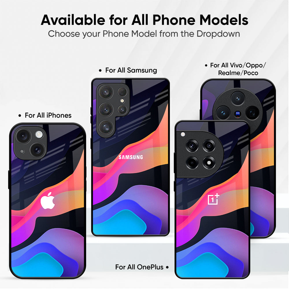 Colorful Fluid Glass Case