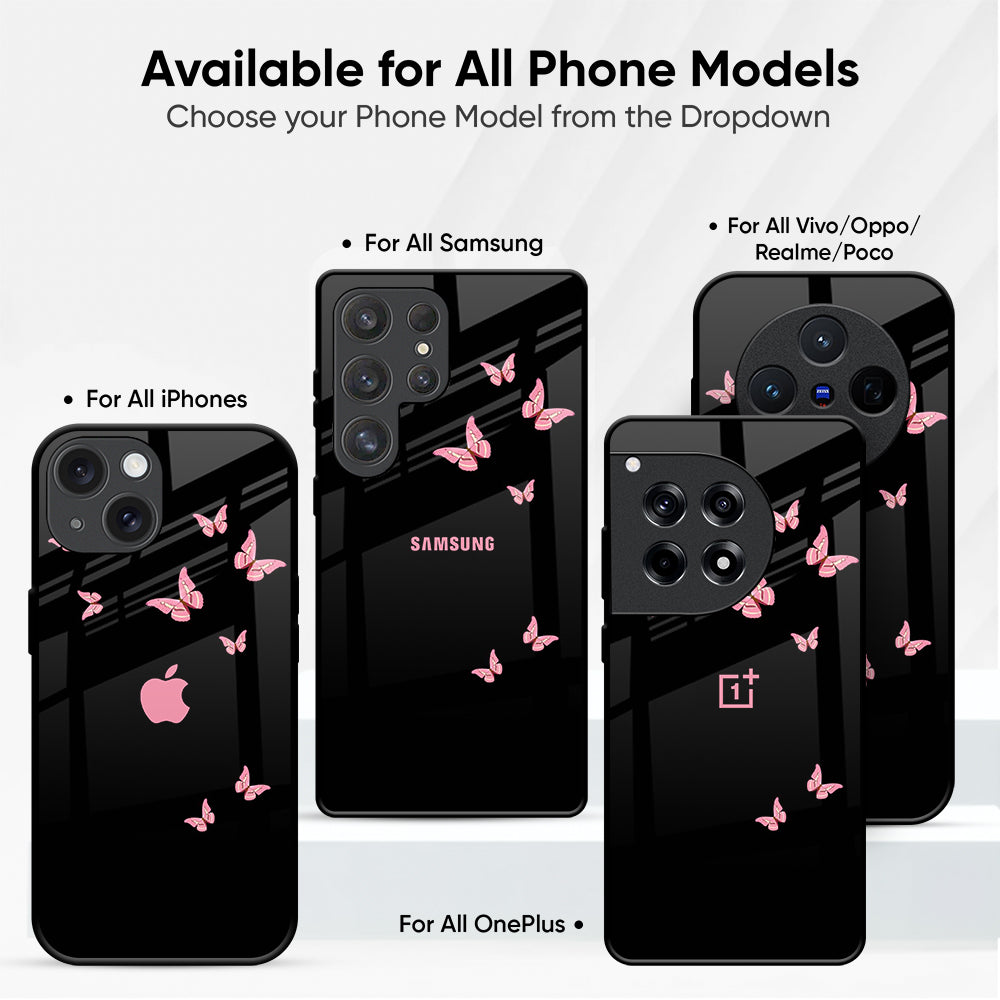 Fly Butterfly Glass Case