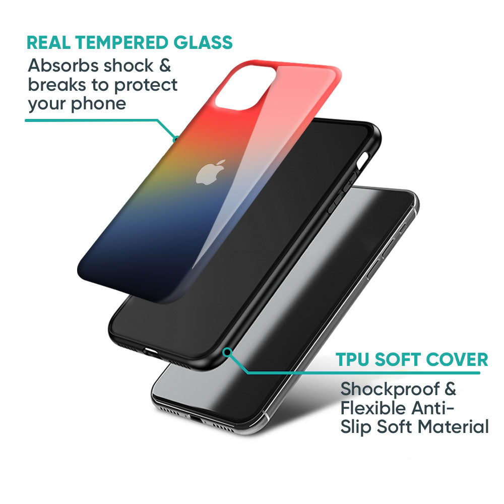 Rainbow Gradient Glass Case for iPhone 16 Pro Max