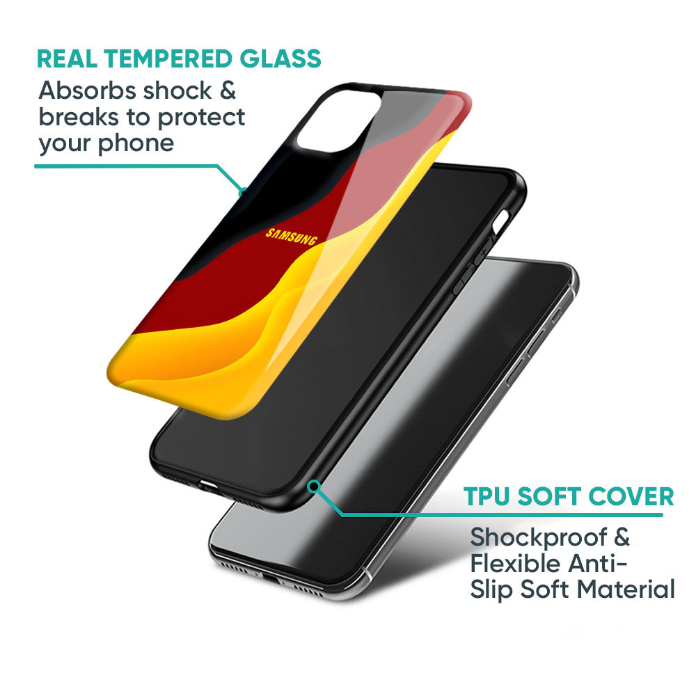 Carnelian Gold Glass Case for Samsung Galaxy M35 5G