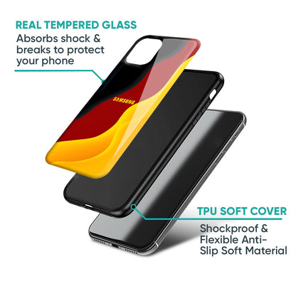 Carnelian Gold Glass Case for Samsung Galaxy M35 5G