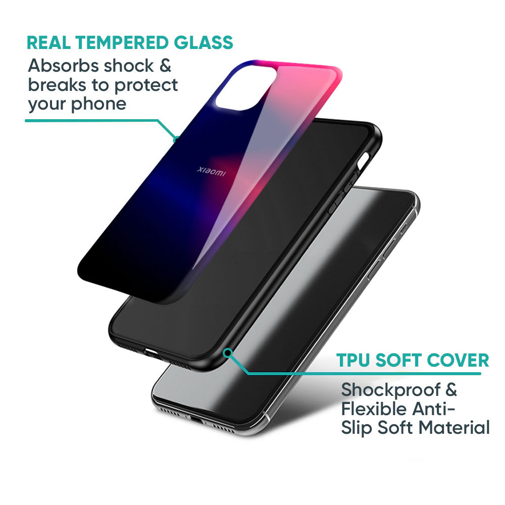 Blue Ombre Glass Case for Redmi Note 14 5G