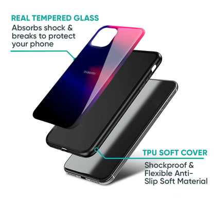 Blue Ombre Glass Case for Redmi Note 14 5G
