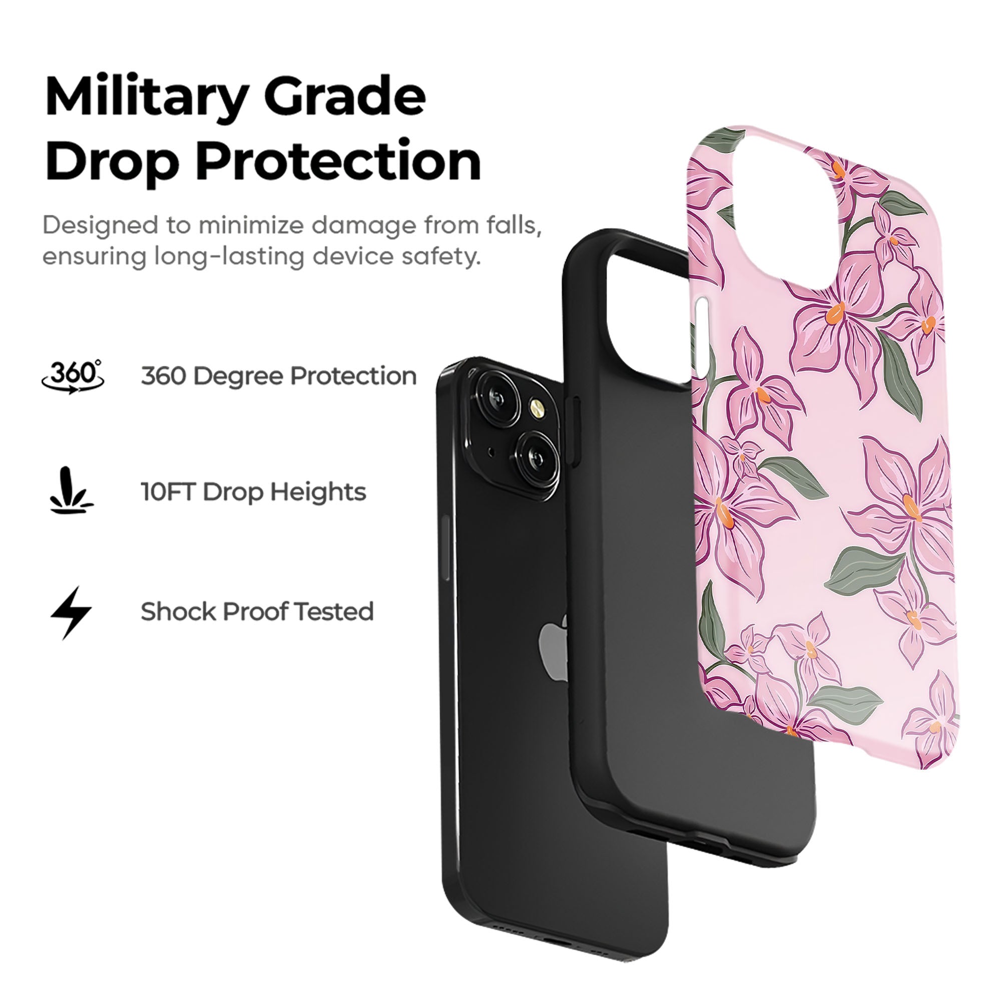 Pink Lily Floral Tough Case