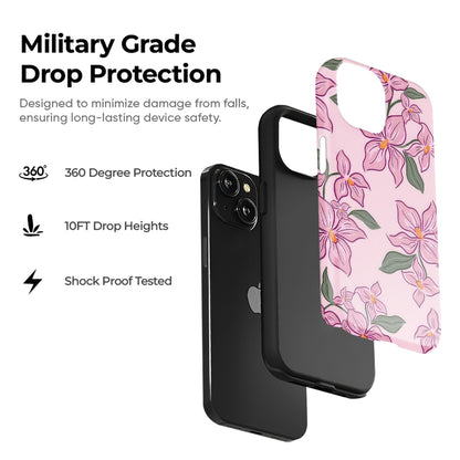 Pink Lily Floral Tough Case