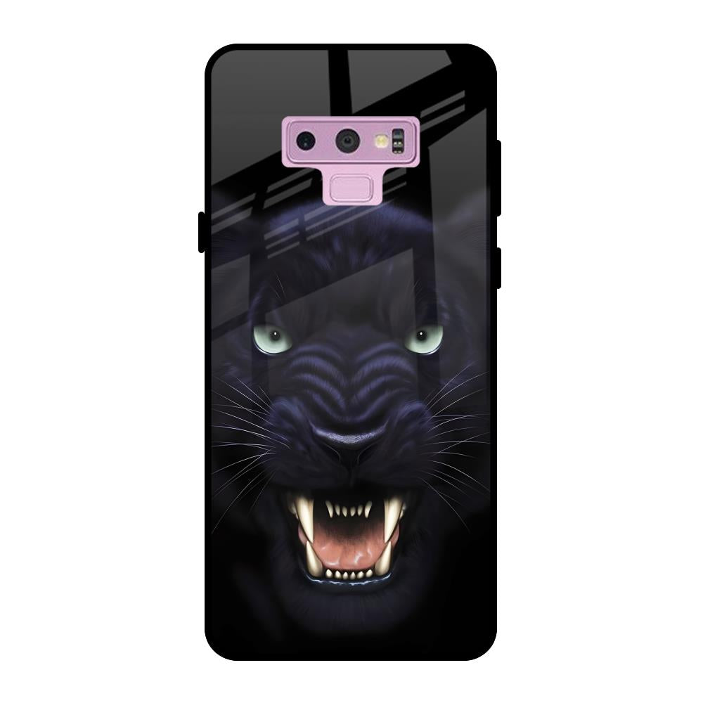 Angry Black Leopard Samsung Galaxy Note 9 Glass Back Cover Online