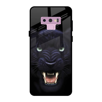 Angry Black Leopard Samsung Galaxy Note 9 Glass Back Cover Online