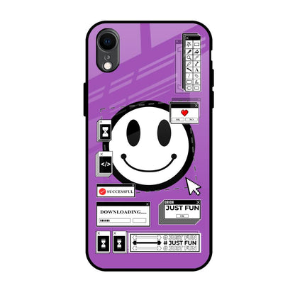 Code with Smile iPhone XR Glass Back Cover Online