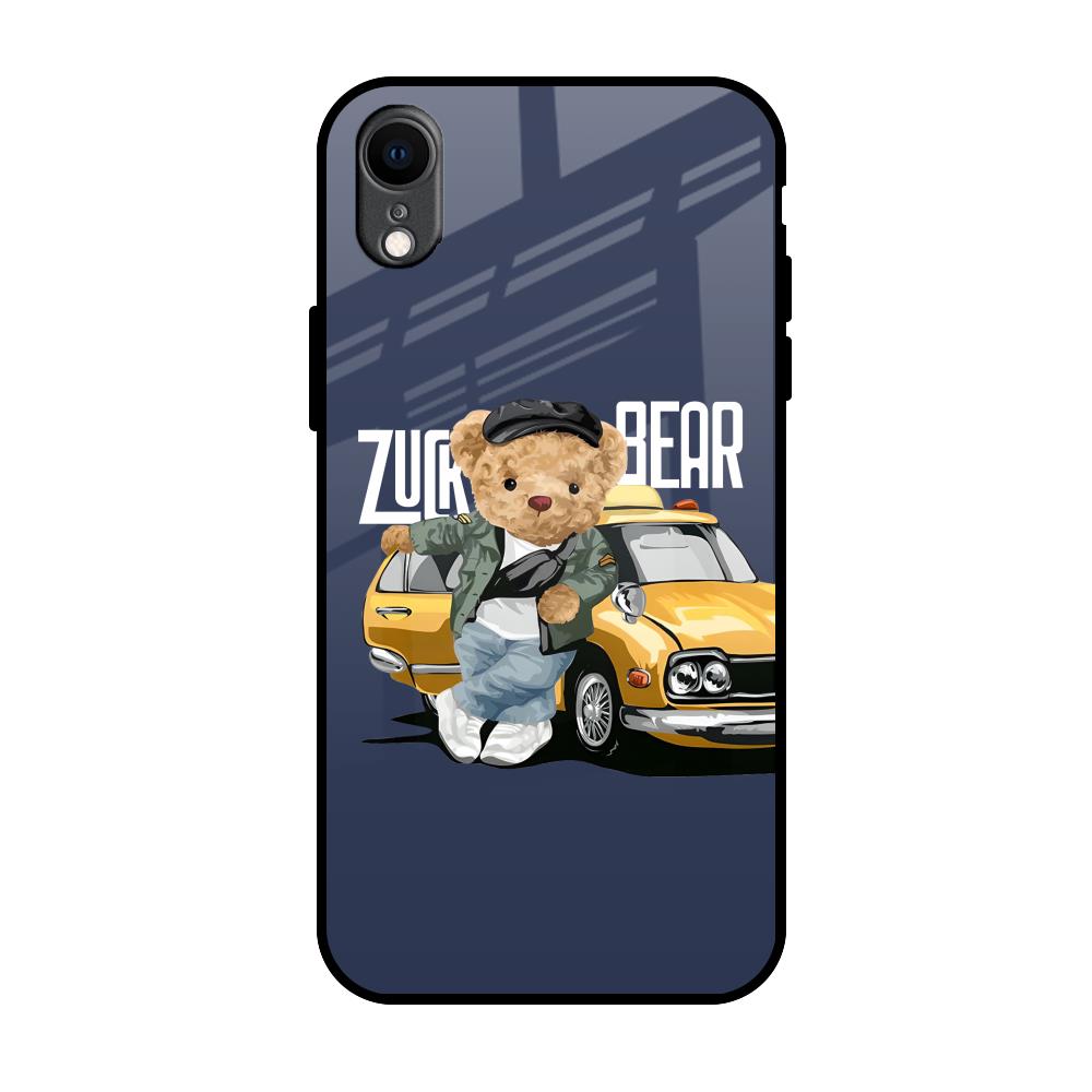 Adventurous Bear iPhone XR Glass Back Cover Online