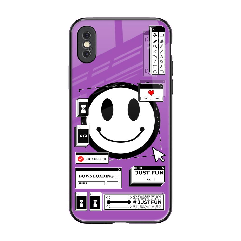 Code with Smile iPhone XS Glass Back Cover Online