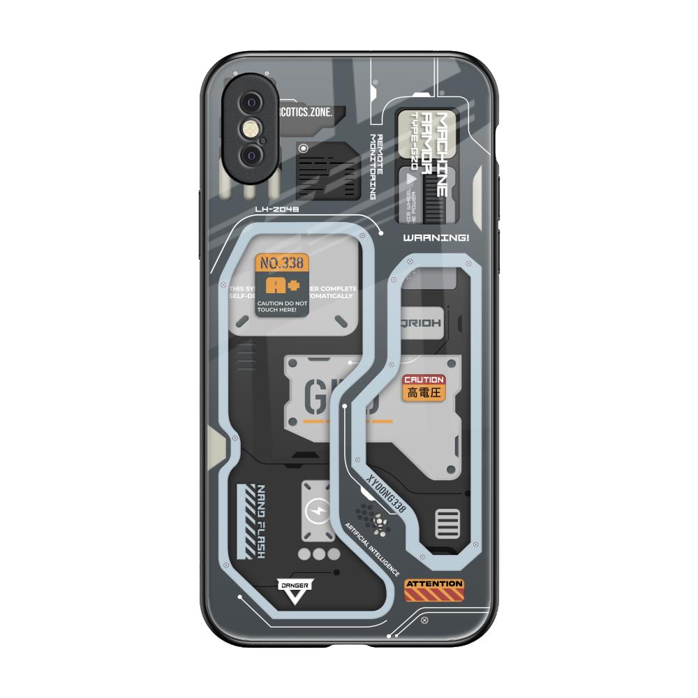 Retro Futuristic iPhone XS Max Glass Back Cover Online