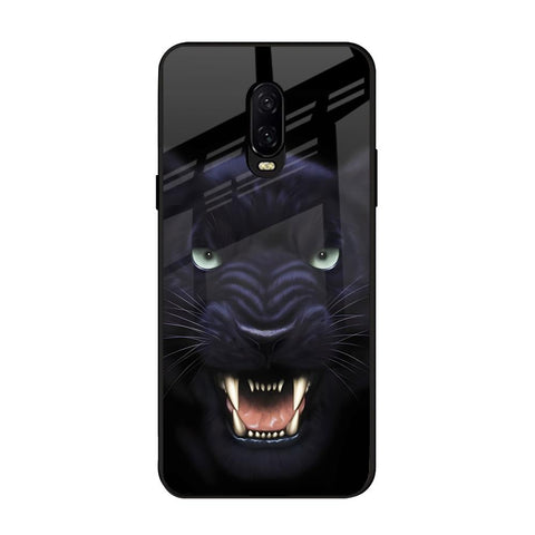 Angry Black Leopard OnePlus 6T Glass Back Cover Online