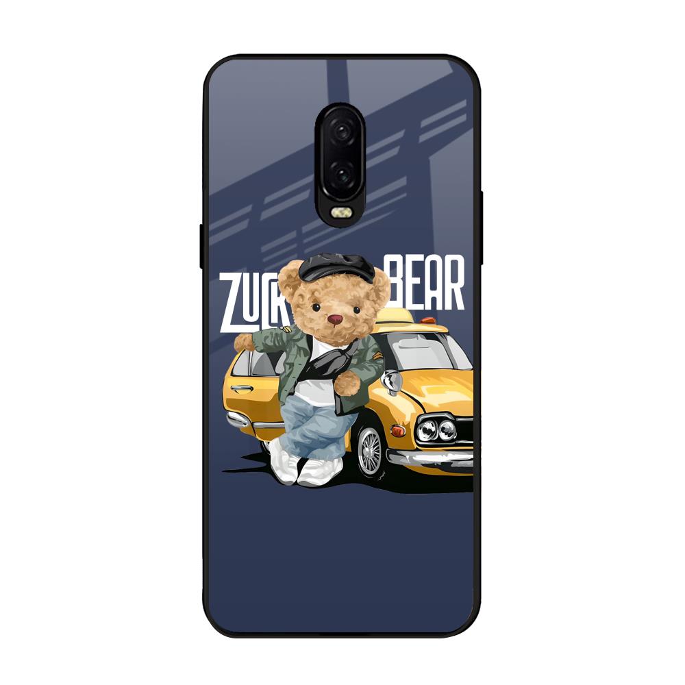 Adventurous Bear OnePlus 6T Glass Back Cover Online