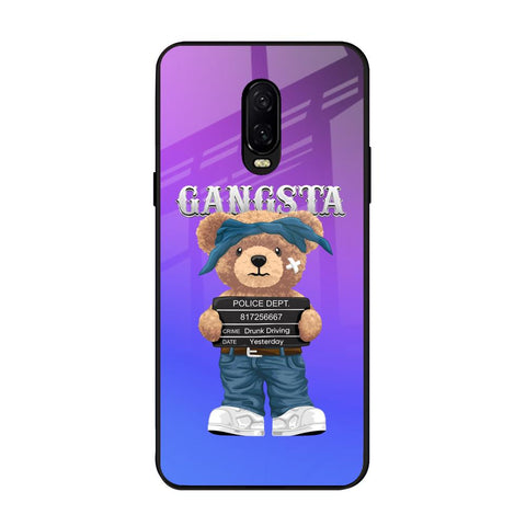 Gangsta Bear OnePlus 6T Glass Back Cover Online