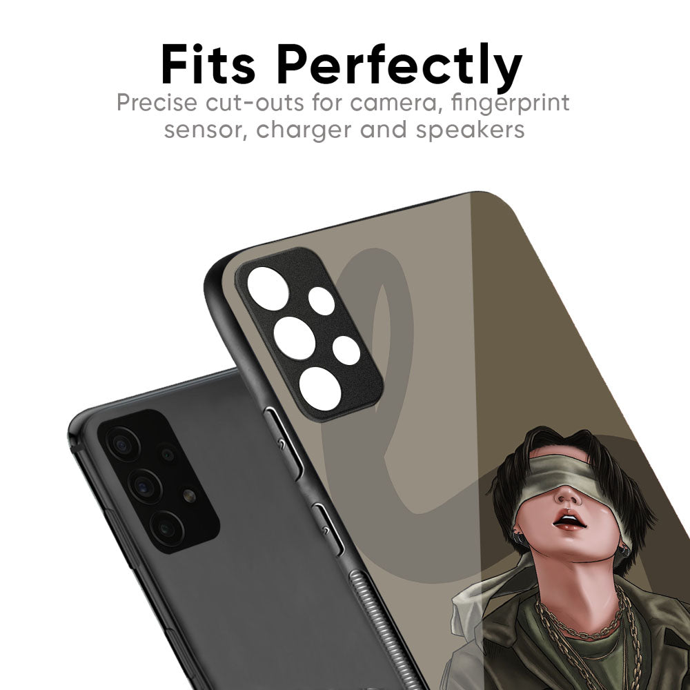 Blind Fold Glass Case for Samsung Galaxy M56 5G