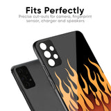 Fire Flame Glass Case for Vivo Y21 5G