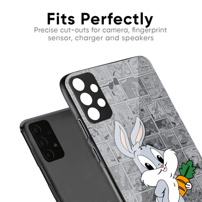 Cute Baby Bunny Glass Case for Samsung Galaxy M56 5G