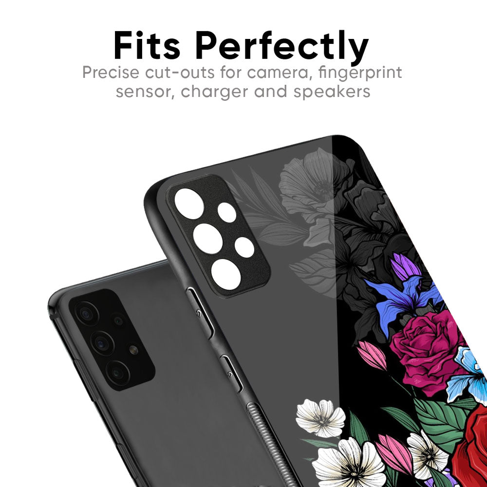 Rose Flower Bunch Art Glass Case for Samsung Galaxy M56 5G