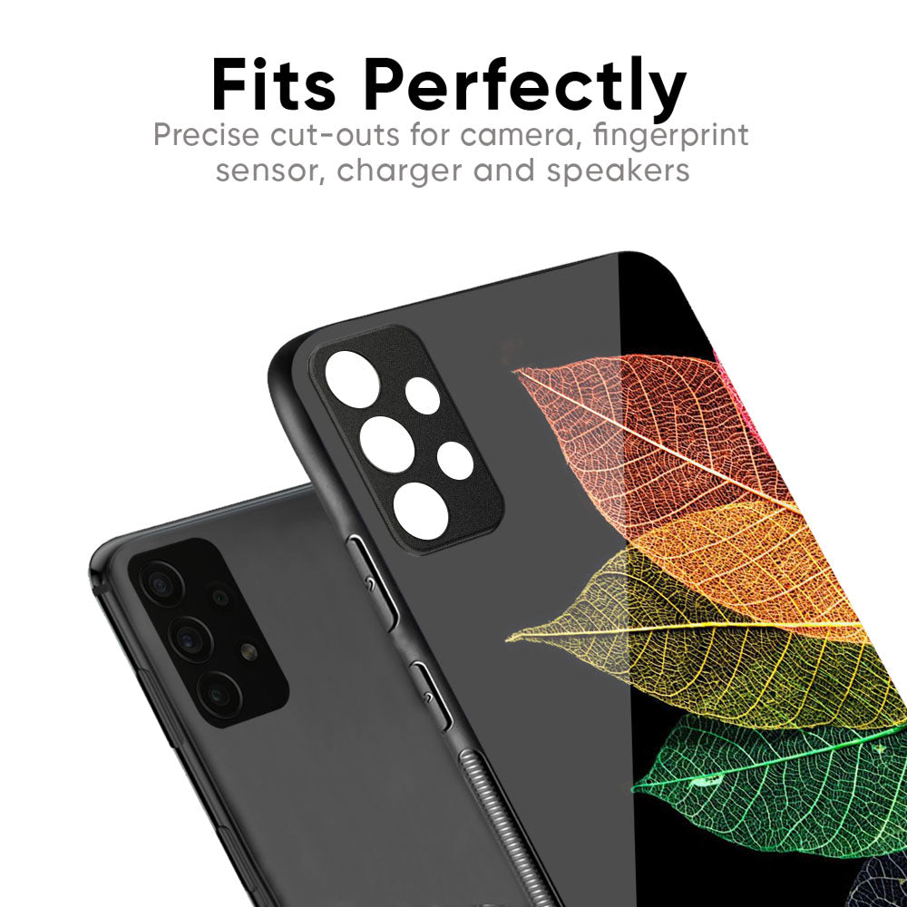 Colorful Leaves Glass Case for Samsung Galaxy M56 5G