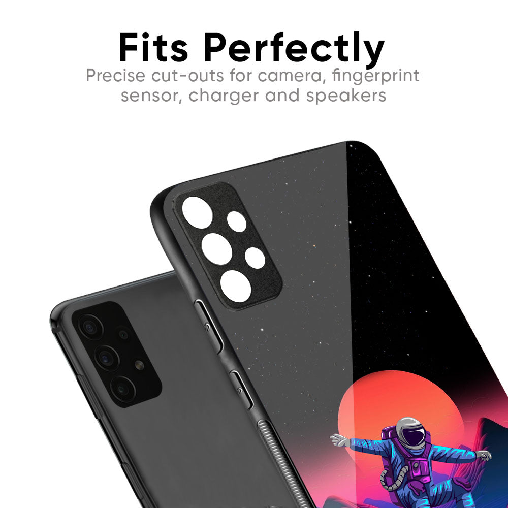Retro Astronaut Glass Case for Samsung Galaxy M56 5G