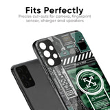 Green Camo Circuit Glass Case for Samsung Galaxy A37 5G