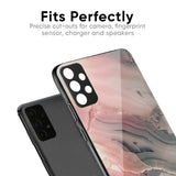 Pink And Grey Marble Glass Case For Poco X8 Pro 5G