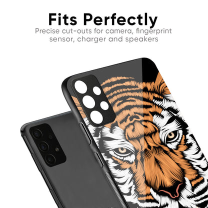 Angry Tiger Glass Case For Samsung Galaxy M56 5G