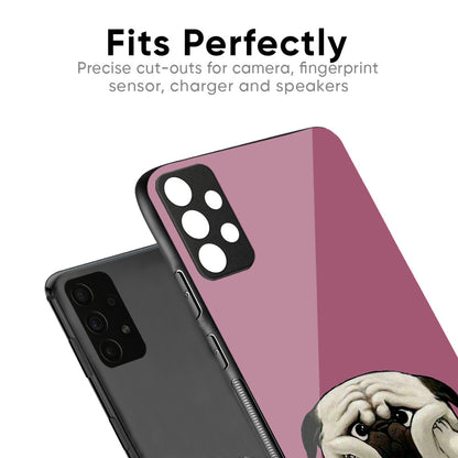 Funny Pug Face Glass Case For Samsung Galaxy M56 5G
