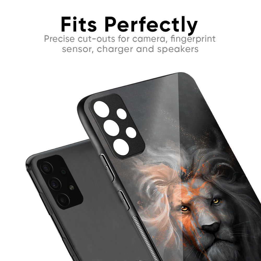 Devil Lion Glass Case for Samsung Galaxy M56 5G