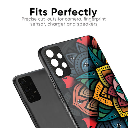 Retro Gorgeous Flower Glass Case for Samsung Galaxy M56 5G