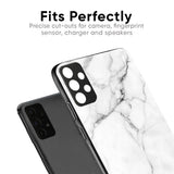 Modern White Marble Glass Case for Vivo Y200e 5G