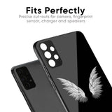 White Angel Wings Glass Case for Vivo Y21 5G