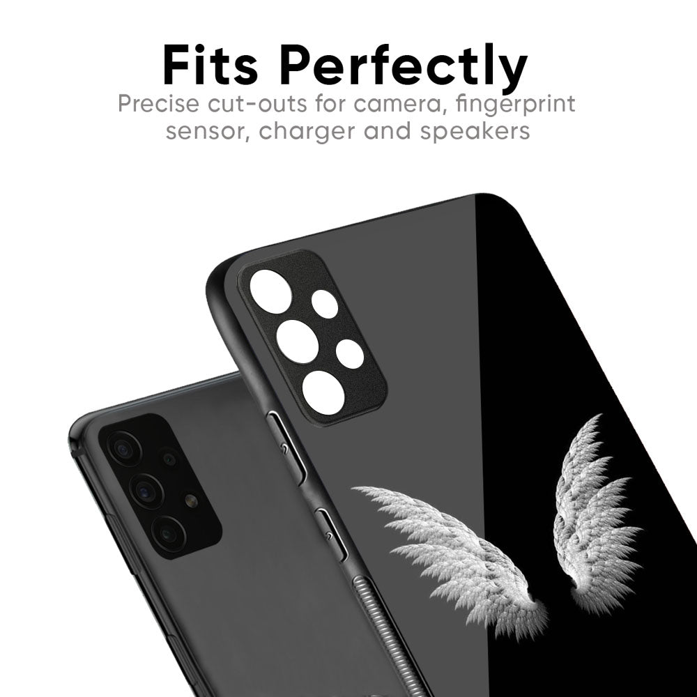 White Angel Wings Glass Case for Oppo K13 Turbo Pro 5G