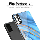Vibrant Blue Marble Glass Case for Realme C85 5G